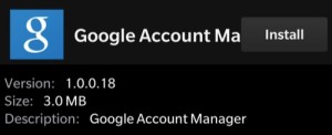 Install Google Account Manager